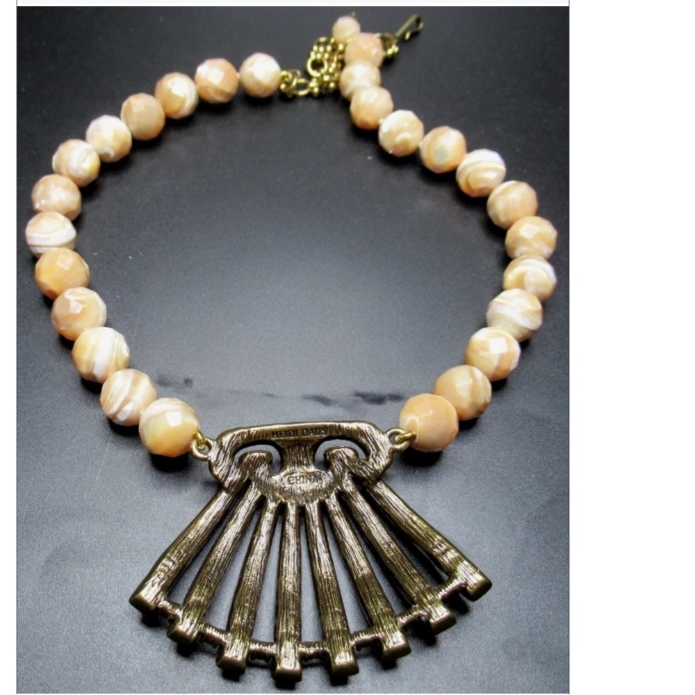Heidi Daus Beaded Necklace with Fan Pendant - Picture 7 of 7
